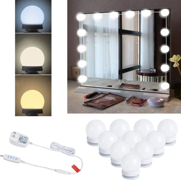 Kemie 3 in 1Vanity Mirror Light LED Bulbs for Makeup Mirror Stand (8 Bulbs)