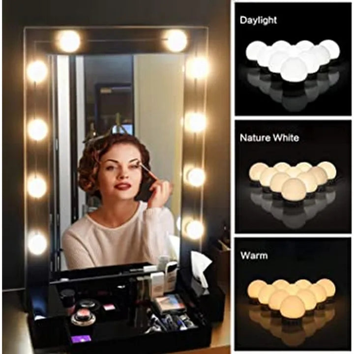 Kemie 3 in 1Vanity Mirror Light LED Bulbs for Makeup Mirror Stand (8 Bulbs)